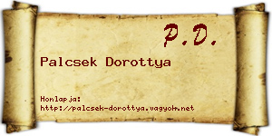 Palcsek Dorottya névjegykártya